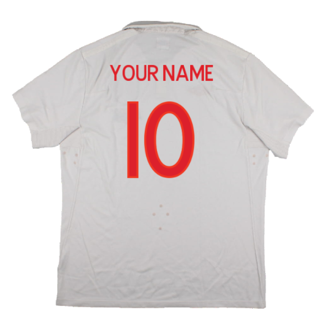 England 2009-10 World Cup Home shirt (XL) (Very Good) (Your Name)-Vantage Point Soccer
