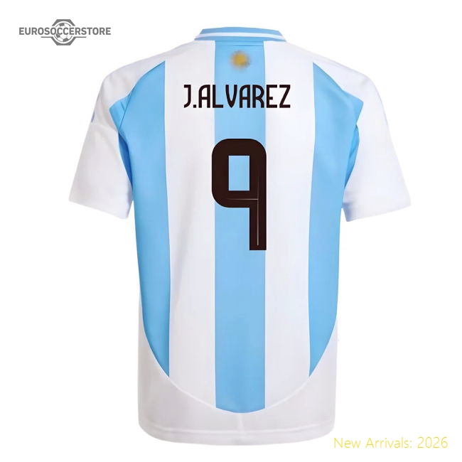 2024-2025 Argentina Home Shirt (Kids) (J.ALVAREZ 9)-Vantage Point Soccer
