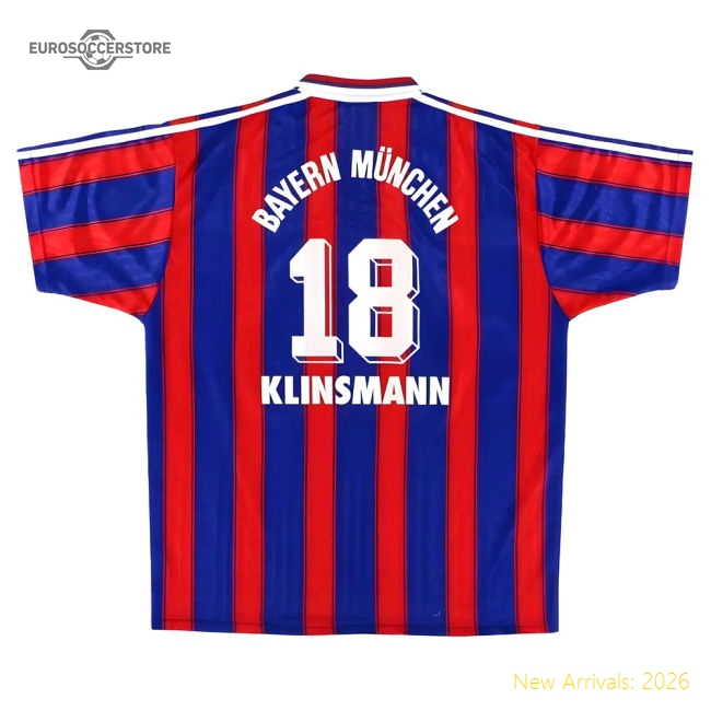 Bayern Munich 1995-97 Home Shirt #18 Klinsmann ((Good) S)-Vantage Point Soccer