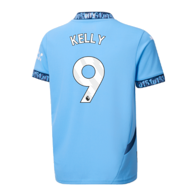 2024-2025 Man City Home Shirt (Kids) (Kelly 9)-Vantage Point Soccer