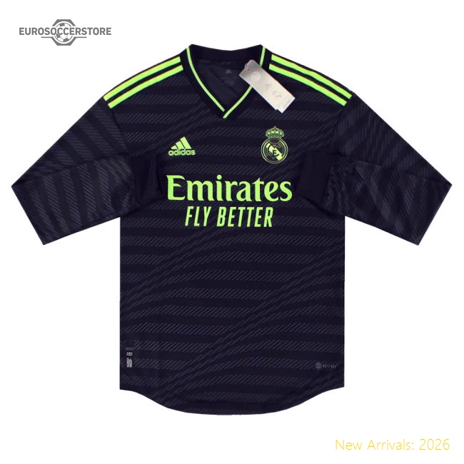 2022-2023 Real Madrid Authentic Long Sleeve Third Shirt-Vantage Point Soccer