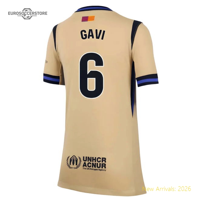 2025-2026 Barcelona Away Shirt (Kids) (Gavi 6)-Vantage Point Soccer