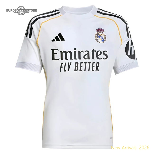 2025-2026 Real Madrid Home Shirt (Kids)-Vantage Point Soccer