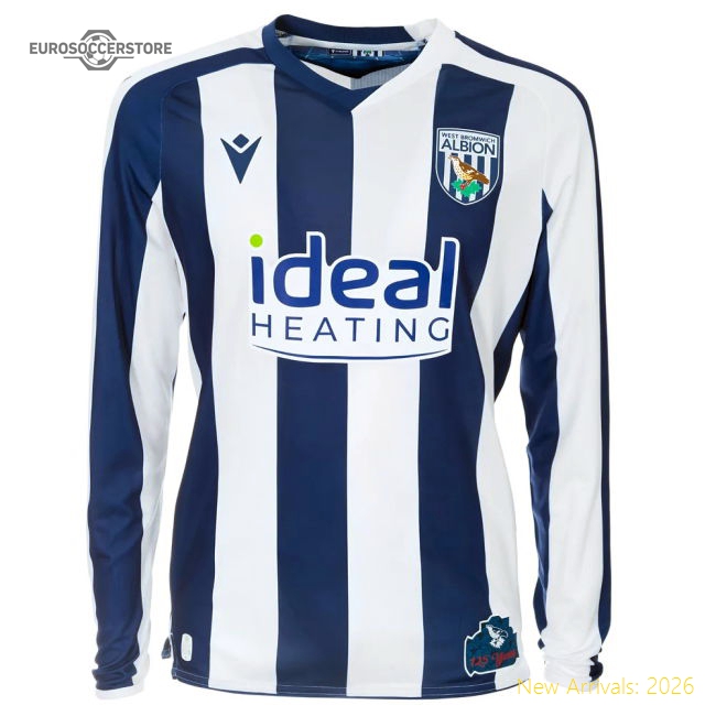 2025-2026 West Brom WBA Home Shirt LS-Vantage Point Soccer