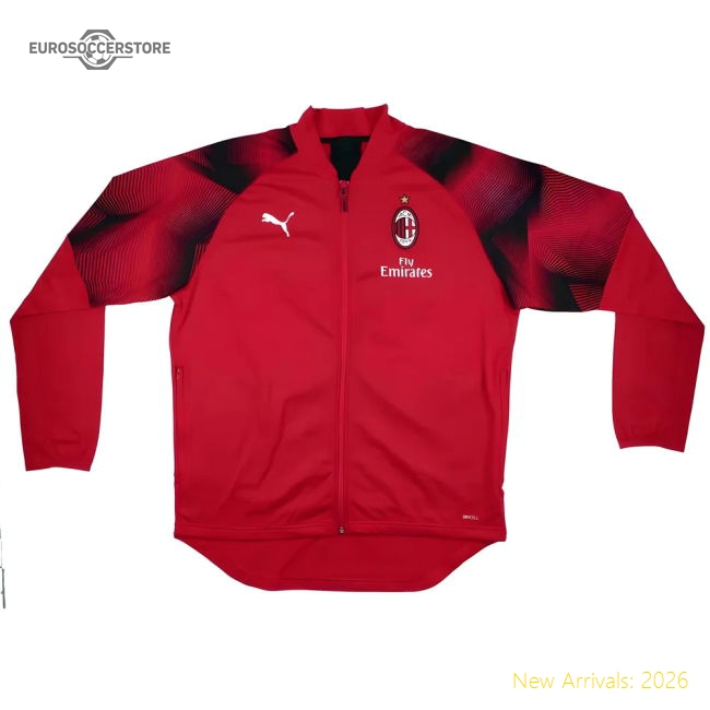 AC Milan 2019-20 Puma Training Jacket (L) (Excellent)-Vantage Point Soccer