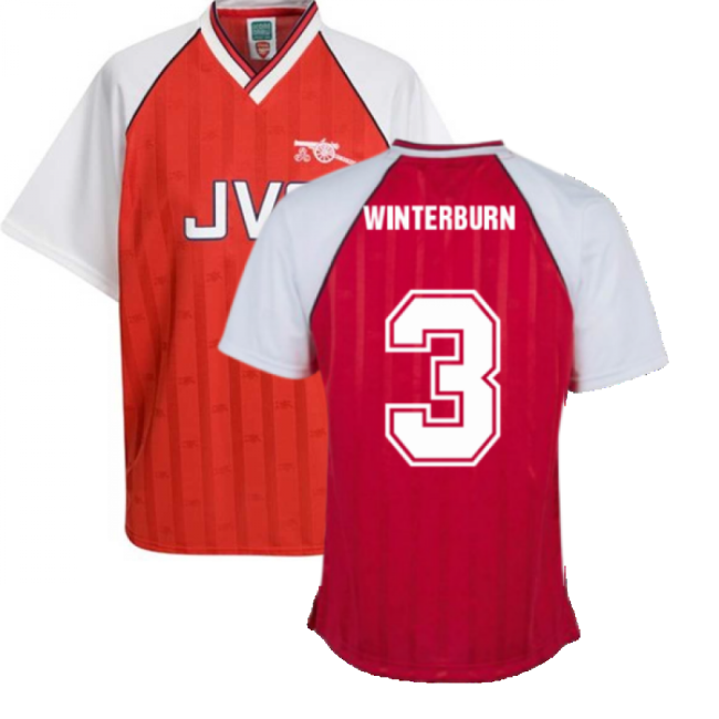 Arsenal 1988 Home Retro Football Shirt (Winterburn 3)-Vantage Point Soccer