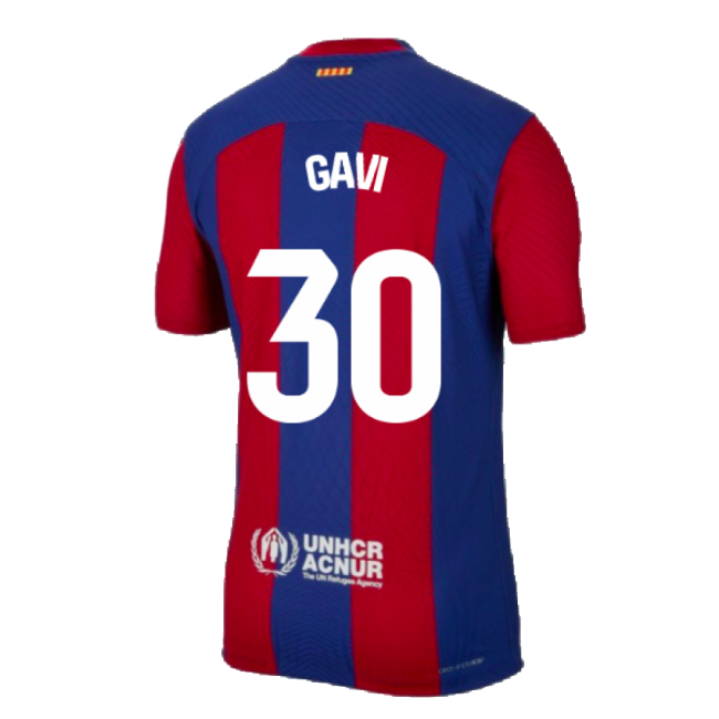 2023-2024 Barcelona Authentic Home Shirt (Gavi 30)-Vantage Point Soccer
