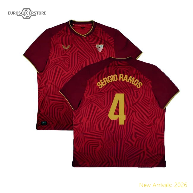 2023-2024 Sevilla Away Shirt (Sergio Ramos 4)-Vantage Point Soccer