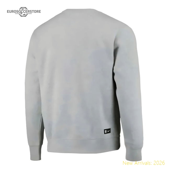2024-2025 England Crew Sweatshirt (Grey)-Vantage Point Soccer
