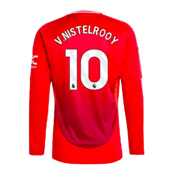 2024-2025 Man Utd Long Sleeve Home Shirt (V.Nistelrooy 10)-Vantage Point Soccer