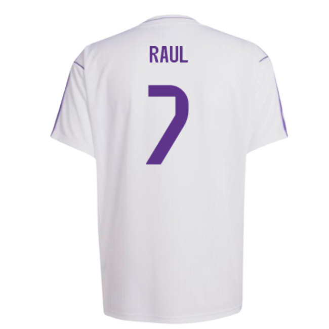 Real Madrid Terrace Icons Shirt (White) (Raul 7)-Vantage Point Soccer
