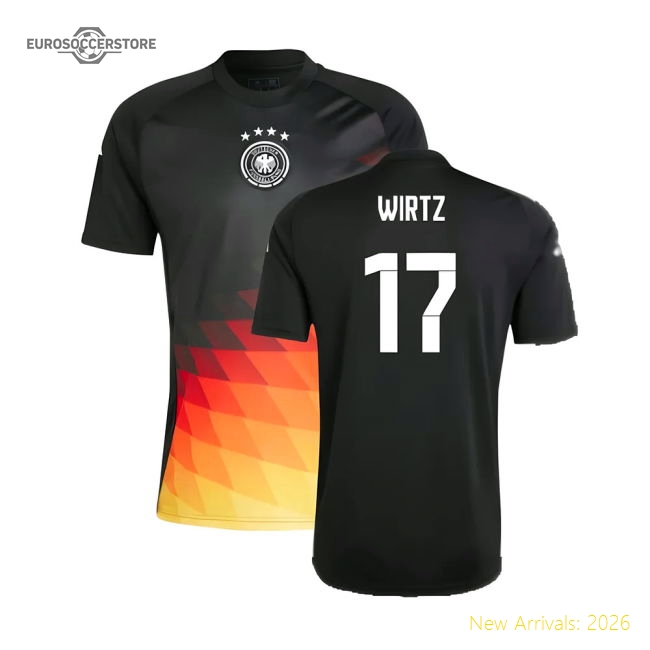 2024-2025 Germany Pre-Match Shirt (Black) (Wirtz 17)-Vantage Point Soccer