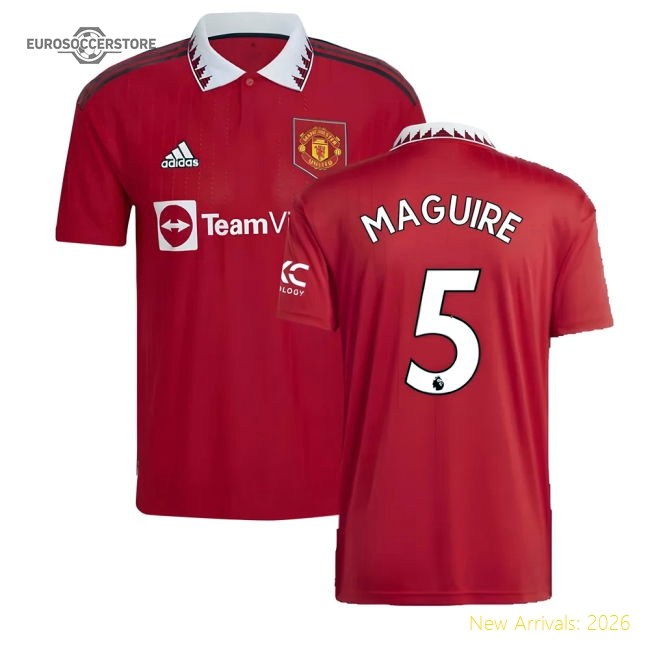2022-2023 Man Utd Home Shirt (MAGUIRE 5)-Vantage Point Soccer