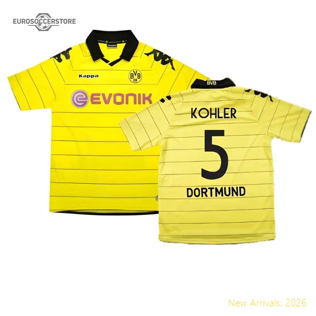 Borussia Dortmund 2010-11 Home Shirt ((Excellent) M) (Kohler 5)-Vantage Point Soccer