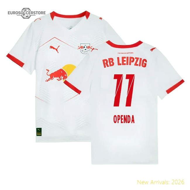 2025-2026 Red Bull Leipzig Home Shirt (Kids) (Openda 11)-Vantage Point Soccer