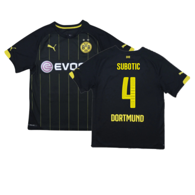 Borussia Dortmund 2014-16 Away Shirt ((Very Good) S) (Subotic 4)-Vantage Point Soccer