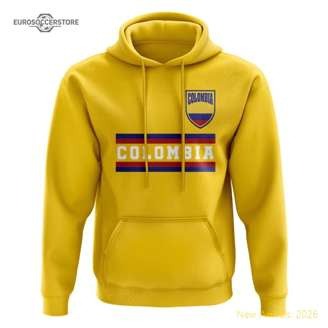 Colombia Core Football Country Hoody (Yellow)-Vantage Point Soccer