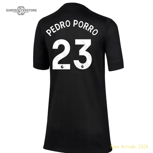 2025-2026 Tottenham Away Shirt (Kids) (Pedro Porro 23)-Vantage Point Soccer