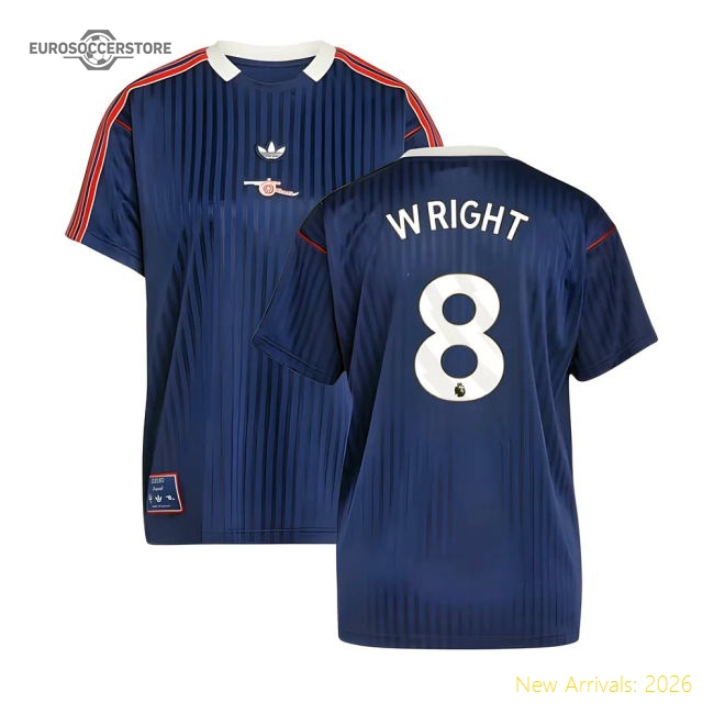 Arsenal Terrace Icons Shirt (Navy) (Wright 8)-Vantage Point Soccer