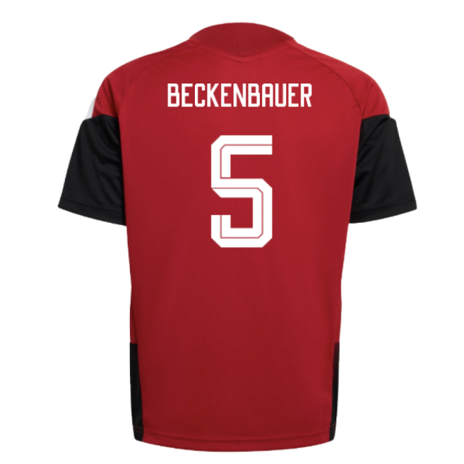 2026-2027 Germany Training Jersey (Red) - Kids (Beckenbauer 5)-Vantage Point Soccer