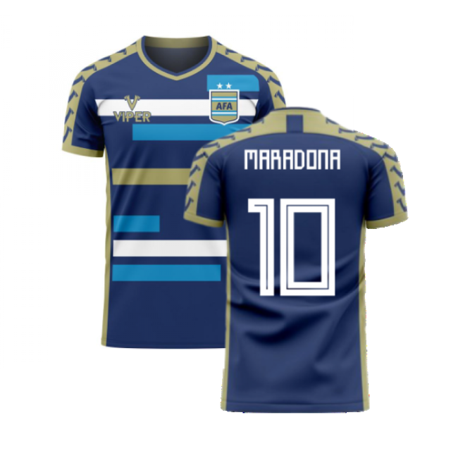 Argentina 2025-2026 Away Concept Football Kit (Viper) (MARADONA 10)-Vantage Point Soccer