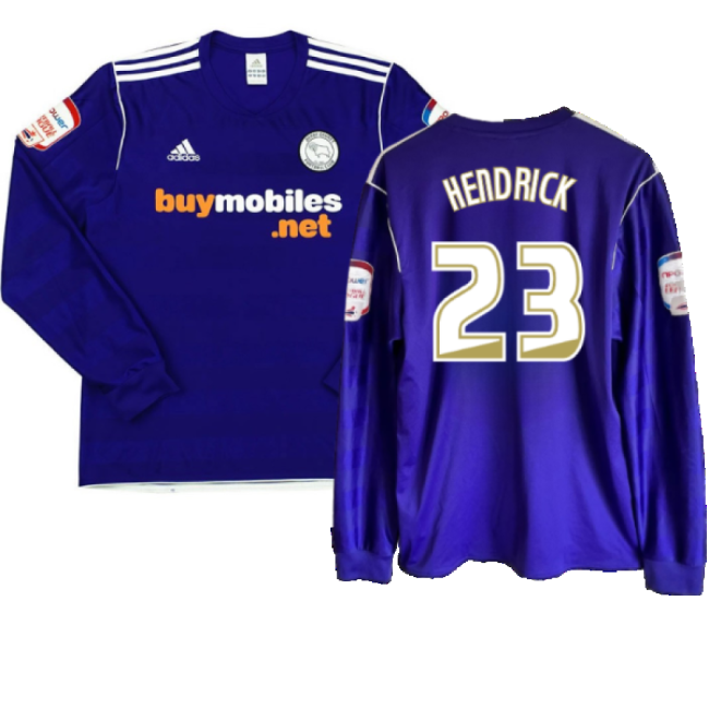 Derby County 2011-12 Away Long Sleeve Shirt (M) (Excellent) (Hendrick 23)-Vantage Point Soccer