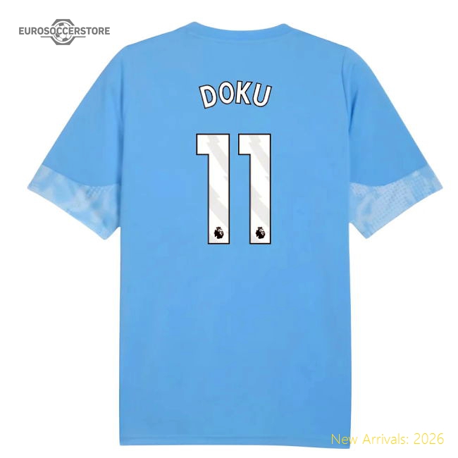 2025-2026 Man City Training Jersey (Light Blue) (Doku 11)-Vantage Point Soccer