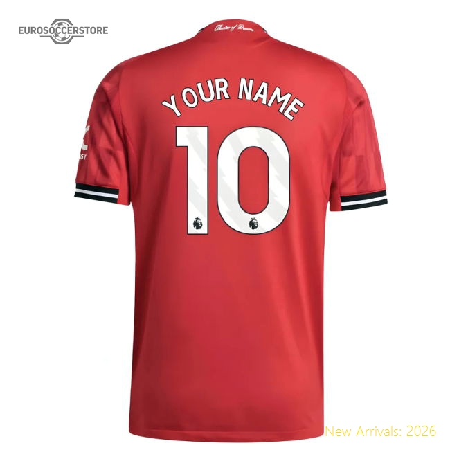 2025-2026 Man Utd Authentic Home Shirt (Your Name)-Vantage Point Soccer