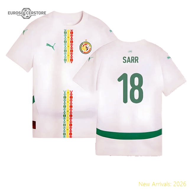 2024-2025 Senegal Home Shirt (Kids) (Sarr 18)-Vantage Point Soccer