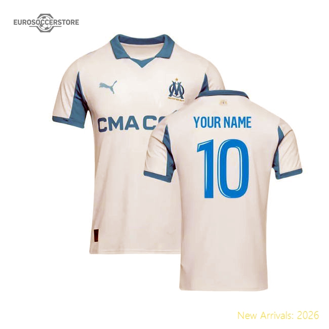 2025-2026 Marseille Home Shirt (Your Name)-Vantage Point Soccer