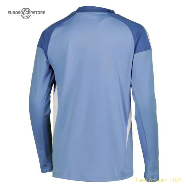 2025-2026 Leeds Home Long Sleeve Goalkeeper Shirt (Blue) - Kids-Vantage Point Soccer
