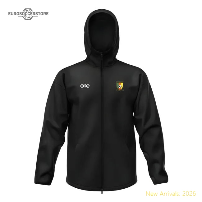 2023-2024 Cameroon Mens Rain Jacket (Black)-Vantage Point Soccer
