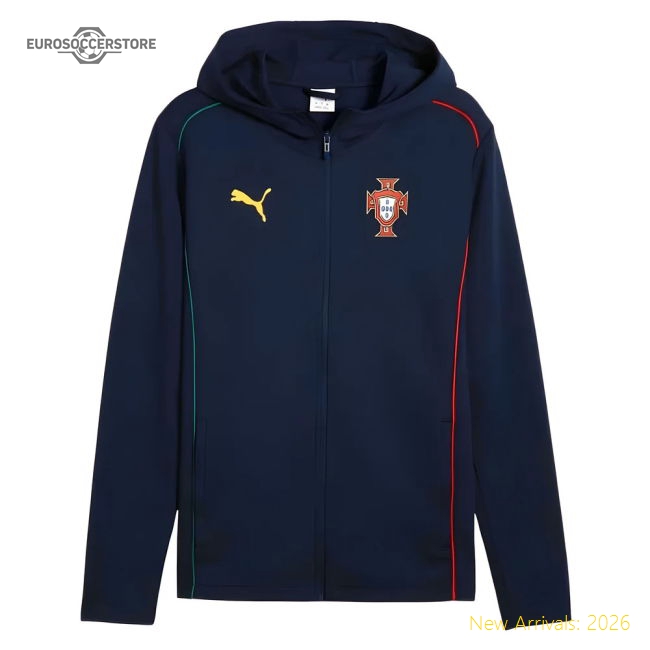 2025-2026 Portugal Casuals Hooded Jacket (Persian Blue)-Vantage Point Soccer