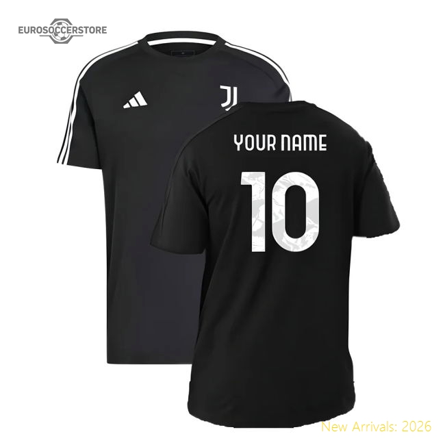 2024-2025 Juventus DNA Tee (Black) (Your Name)-Vantage Point Soccer