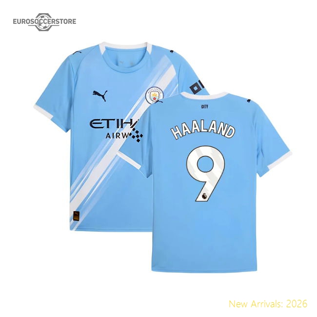 2025-2026 Man City Home Shirt (Haaland 9)-Vantage Point Soccer