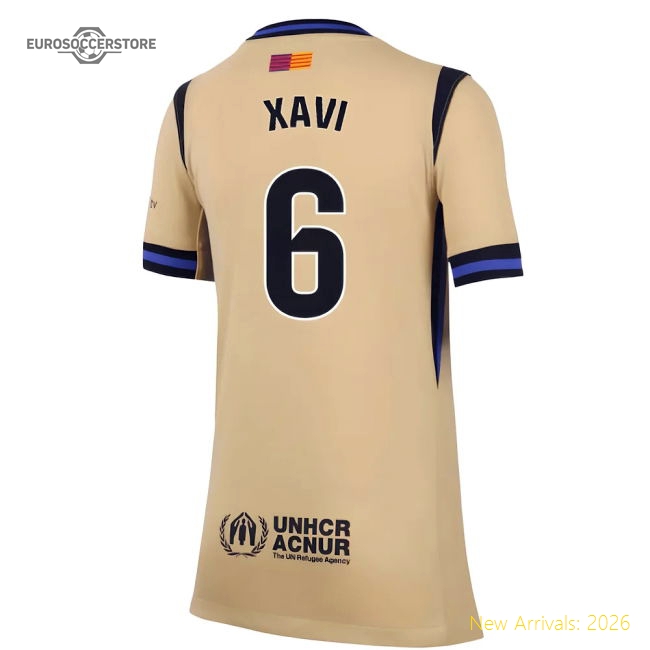2025-2026 Barcelona Away Shirt (Kids) (Xavi 6)-Vantage Point Soccer