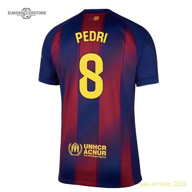 2025-2026 Barcelona Home Shirt (Pedri 8)-Vantage Point Soccer