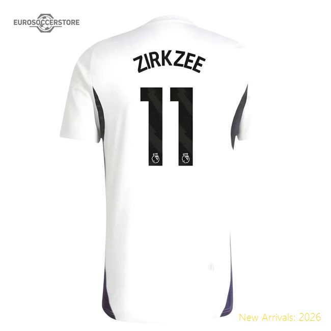 2025-2026 Man Utd Training Jersey (White) (Zirkzee 11)-Vantage Point Soccer