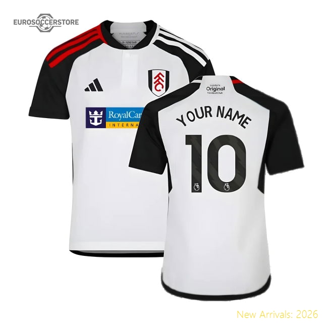 2023-2024 Fulham Home Shirt (Kids) (Your Name)-Vantage Point Soccer