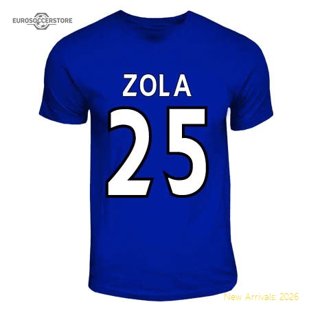 Gianfranco Zola Chelsea Hero T-shirt (royal Blue)-Vantage Point Soccer