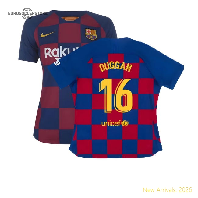 Barcelona 2019-20 Womens Home Shirt (Vaporkit) ((Excellent) S) (Duggan 16)-Vantage Point Soccer