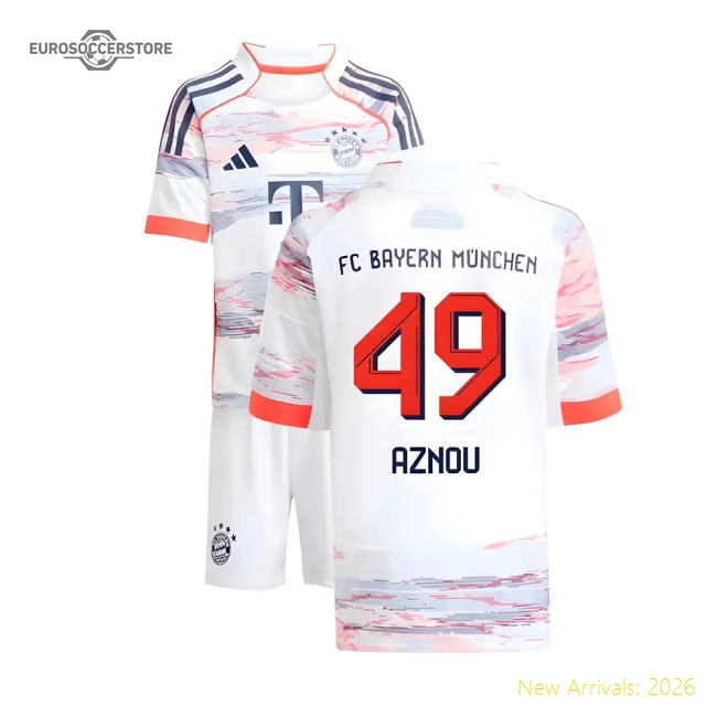 2025-2026 Bayern Munich Away Mini Kit (Aznou 49)-Vantage Point Soccer