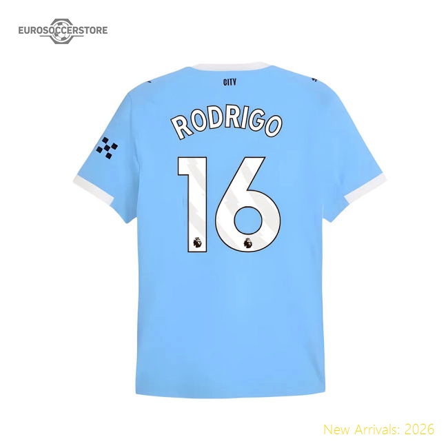 2025-2026 Man City Authentic Home Shirt (Rodrigo 16)-Vantage Point Soccer