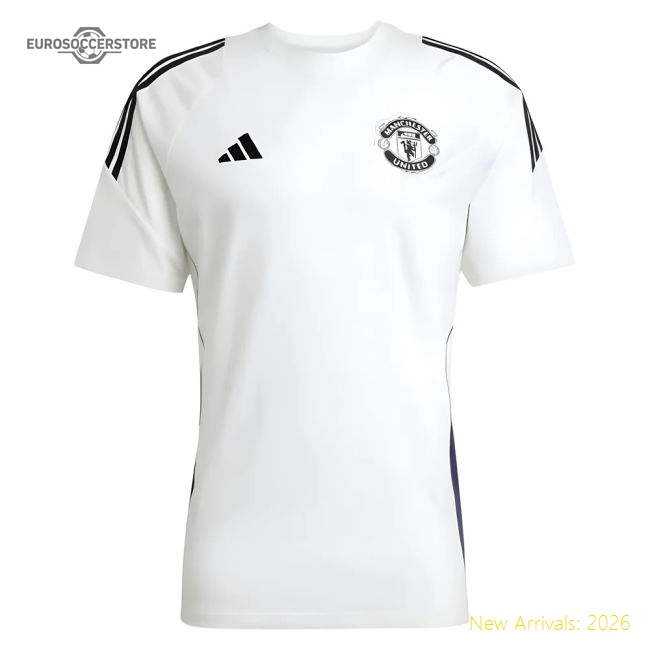 2025-2026 Man Utd Training Tee (White)-Vantage Point Soccer