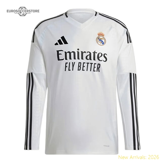 2024-2025 Real Madrid Long Sleeve Home Shirt (Mbappe 9)-Vantage Point Soccer