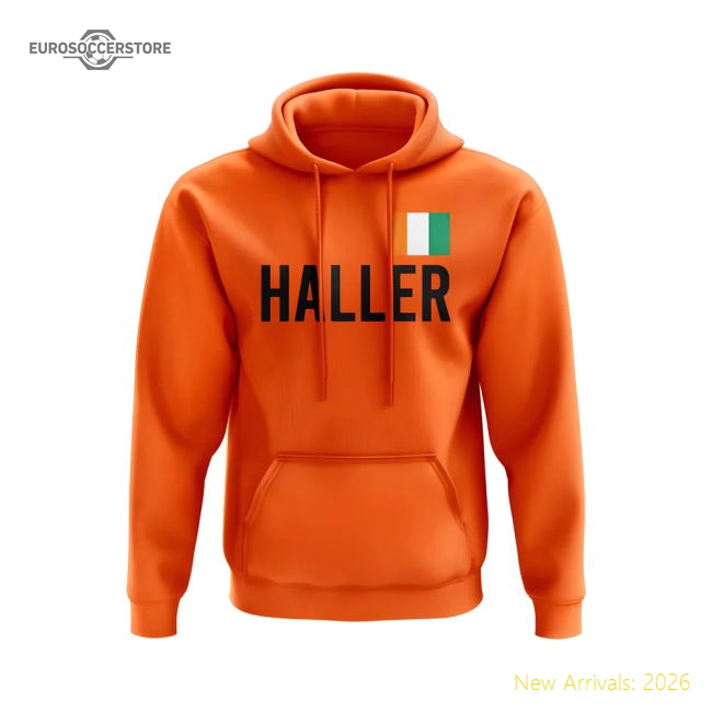 Sebastian Haller Ivory Coast Name Hoody (Orange)-Vantage Point Soccer