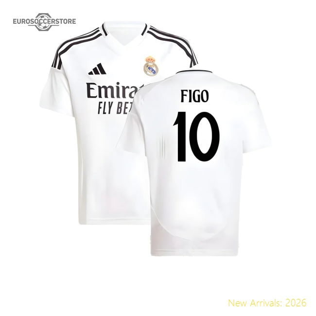 2024-2025 Real Madrid Home Shirt (Kids) (Figo 10)-Vantage Point Soccer
