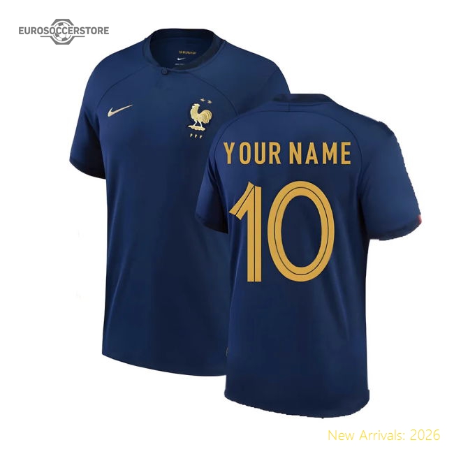 2022-2023 France Home Shirt (Your Name)-Vantage Point Soccer