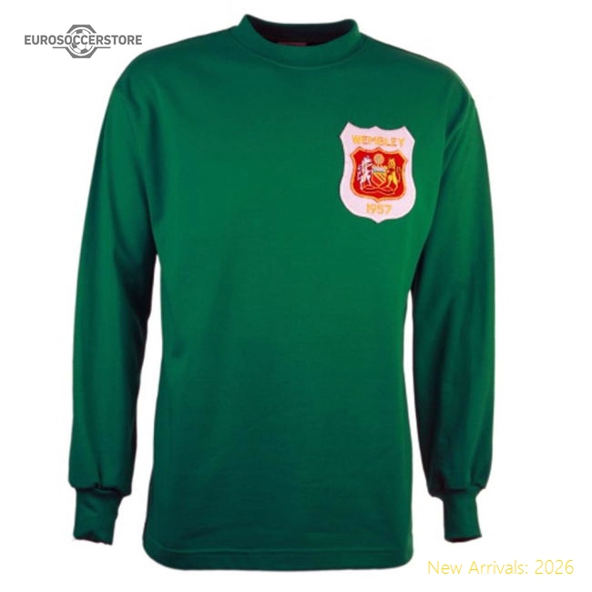 Manchester Reds 1957 FA Cup Final Retro Goalkeeper Football Shirt-Vantage Point Soccer