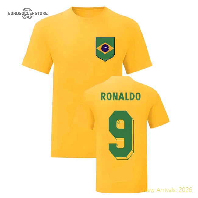 Ronaldo Brazil National Hero Tee\'s (Yellow)-Vantage Point Soccer